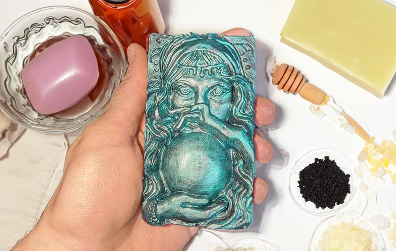 Handmade soap made using a premium silicone soap mold